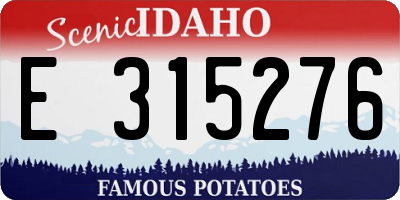 ID license plate E315276