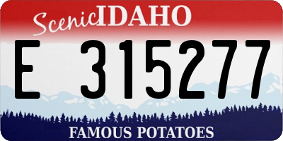 ID license plate E315277