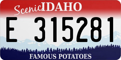 ID license plate E315281