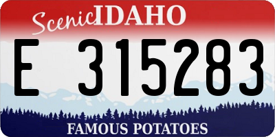 ID license plate E315283