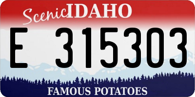 ID license plate E315303