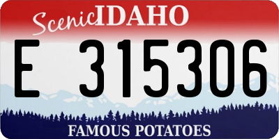ID license plate E315306