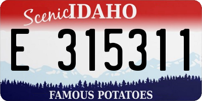 ID license plate E315311