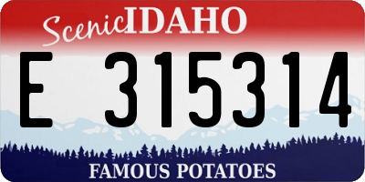 ID license plate E315314