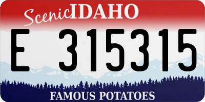 ID license plate E315315
