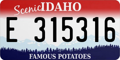 ID license plate E315316