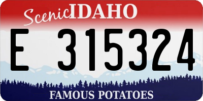ID license plate E315324