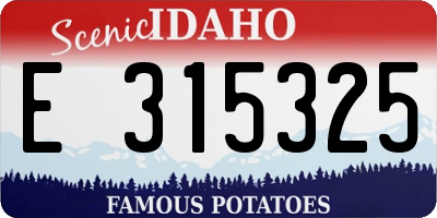 ID license plate E315325