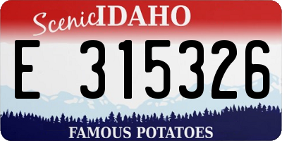 ID license plate E315326