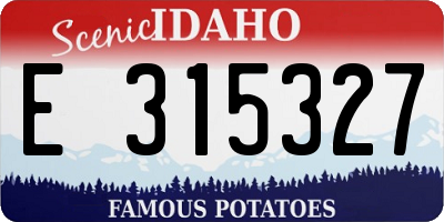 ID license plate E315327