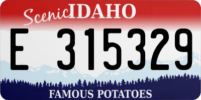 ID license plate E315329