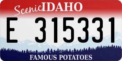 ID license plate E315331