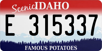 ID license plate E315337