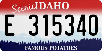 ID license plate E315340