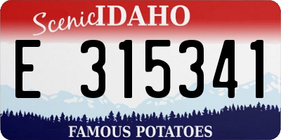 ID license plate E315341