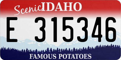 ID license plate E315346