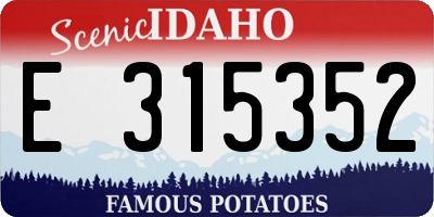 ID license plate E315352