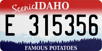 ID license plate E315356