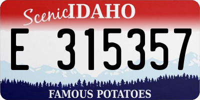 ID license plate E315357