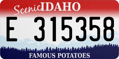 ID license plate E315358