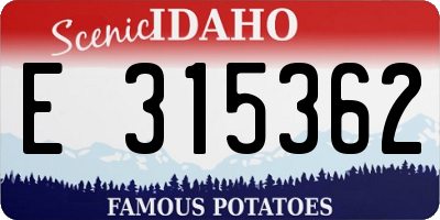ID license plate E315362