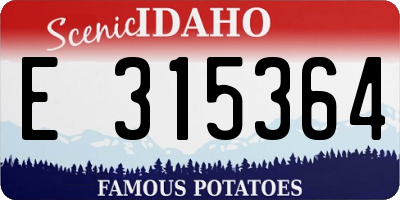 ID license plate E315364