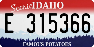 ID license plate E315366