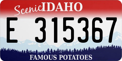 ID license plate E315367