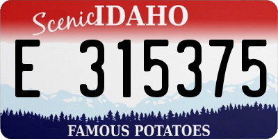 ID license plate E315375