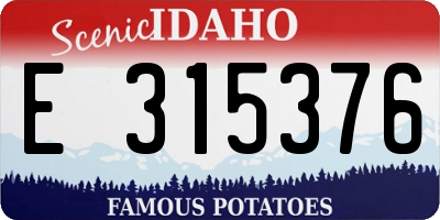 ID license plate E315376