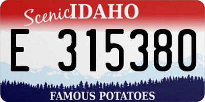 ID license plate E315380