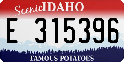 ID license plate E315396
