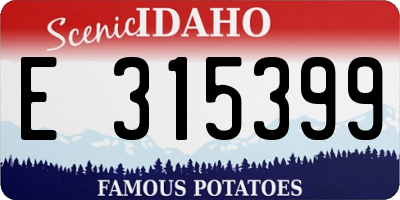 ID license plate E315399