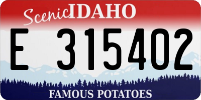 ID license plate E315402