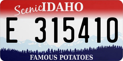 ID license plate E315410