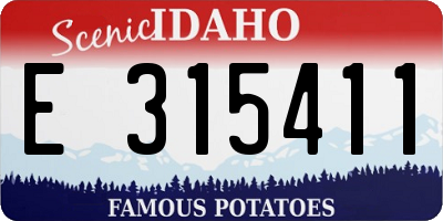ID license plate E315411