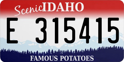 ID license plate E315415