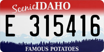 ID license plate E315416