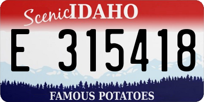 ID license plate E315418