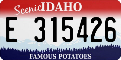 ID license plate E315426