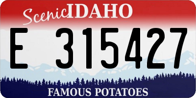 ID license plate E315427