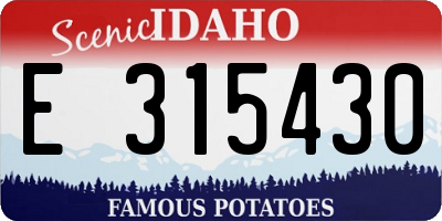 ID license plate E315430