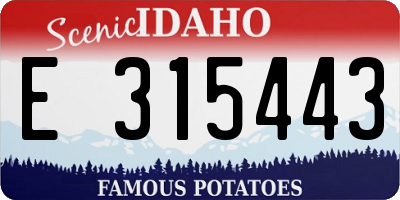 ID license plate E315443