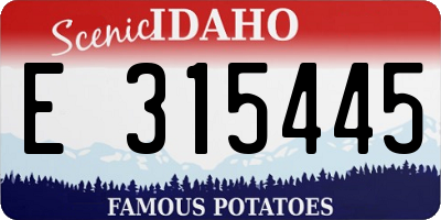 ID license plate E315445