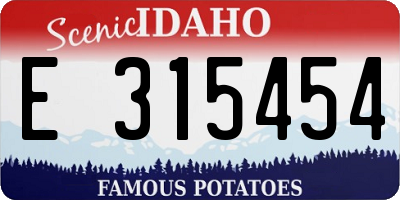 ID license plate E315454