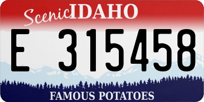 ID license plate E315458