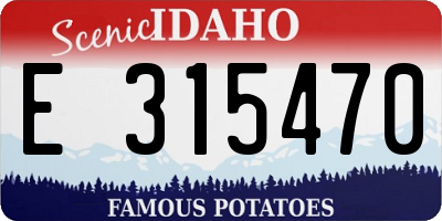 ID license plate E315470