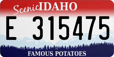 ID license plate E315475