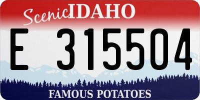 ID license plate E315504
