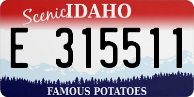 ID license plate E315511
